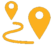 Ilustración de ruta con pines